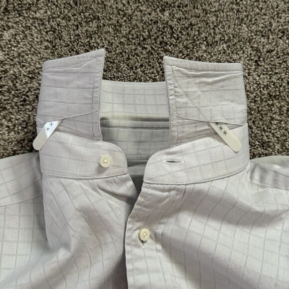 Ermenegildo Zegna Comfort Fit Dress Shirt Check Men’s Size 41/16 Large - Picture 6 of 12